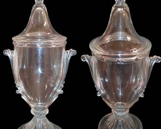 Heisy glass apothecary jar