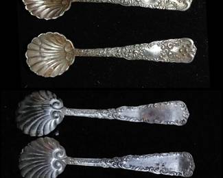 Sterling silver salt spoons will clean up nicely ( we ran out of time) 
