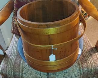 Vintage Firkin Primitive Sugar Bucket with ( no lid )
