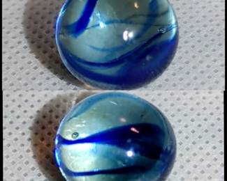Vintage blue swirl marbles