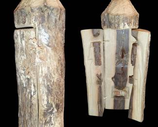 Handcrafted Nativity Tabletop Wooden Triptych Folk Art Folding Holy Family
