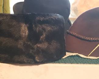 Vintage Faux Fur pill box hat