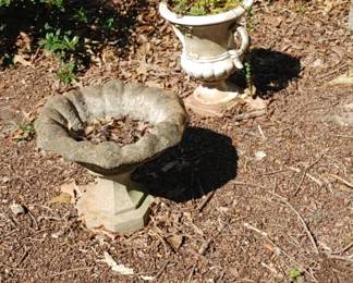 Concrete irons bird baths and other Garden items