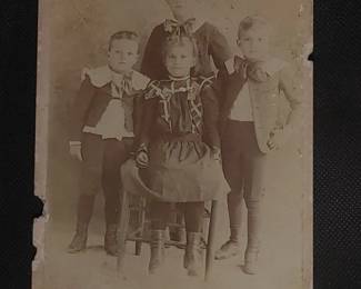 Vintage black and white Studio photo card