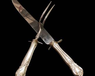 Matching Sterling handled meat Fork & knife
