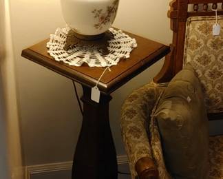 Many beautiful antique handmade Fern\ lamp stands/