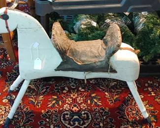 Folk art wooden horse