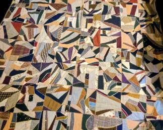 Antique hand stitched crazy quilt
Made with wonderful old material
