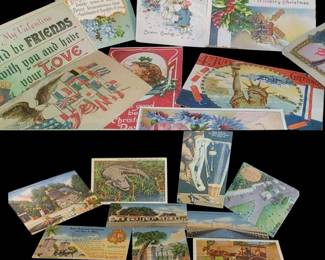 Vintage linen postcard collection