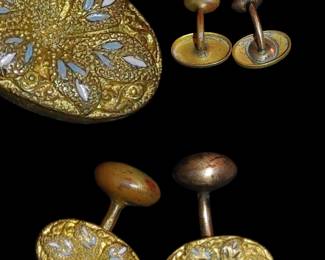 Goldfield Victorian inlay men's cufflinks
Very intricate detail
