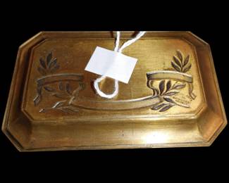 Antique bronze metal art advertising tray
Birthday greetings Louisville Kentucky