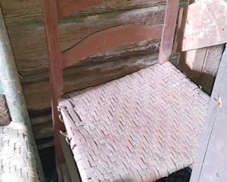 Mule eared red chair