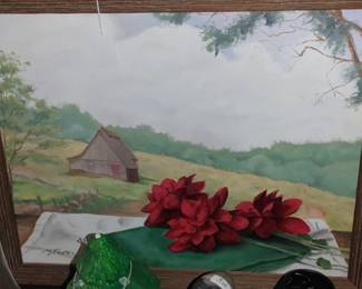 Original Marjorie Foster Painting illustrator for greeting card company