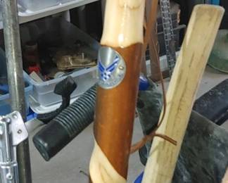 Handmade walking cane Air Force emblem