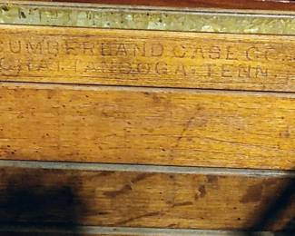 Inside of the box is embossed Cumberland case company Chattanooga Tennessee