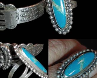 Vintage turquoise sterling silver ring