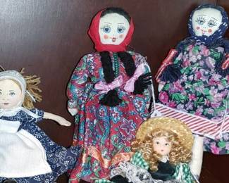 Two tallest dolls hand-painted Russian dolls