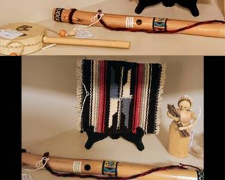 Native American High Spirits Flute "White Tail Hawk" made of birch woof