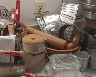 This kitchen is packed with an incredible assortment a vintage kitchen items!!