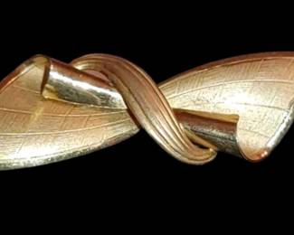 Mid-century modern 120th 12 karat Gold filled bow pin