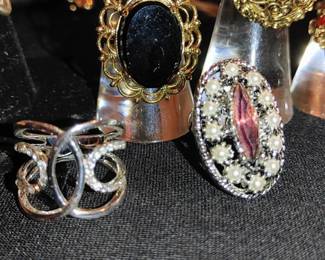 1970s costume jewelry rings
