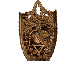 Stunning Antique French brass clothes iron holder