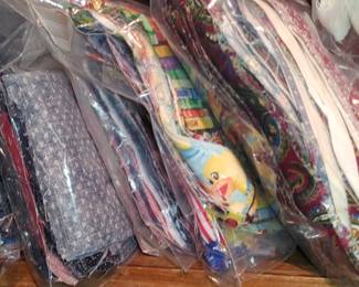 Bagged material quilt squares