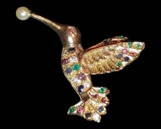 Hummingbird brooch