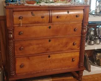 Stunning all handmade Empire chest
Barley twist design turn legs no veneer