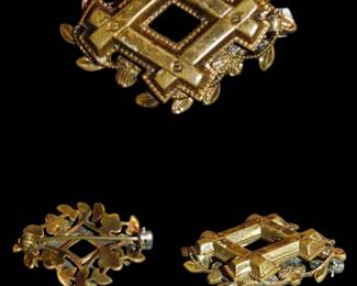 Victorian gold filled brooch