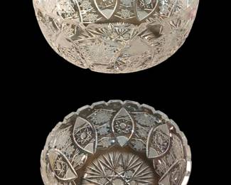 Stunning antique American brilliant cut Bowl 10 in wide and 4.5 tall