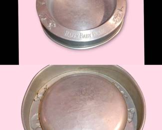 1950s aluminum happy baby plate