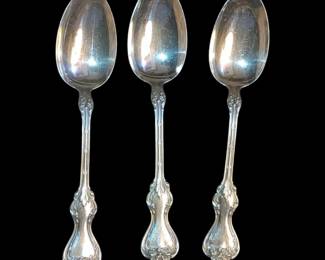 #3 Antique CD Peacock Sterling Silver  Tea Spoons. These are stunning; however I was unable to find the name of the pattern.