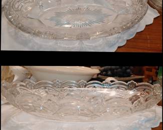 Vintage 1912 U.S. Glass Athenia Pattern - S Oval Relish Dish