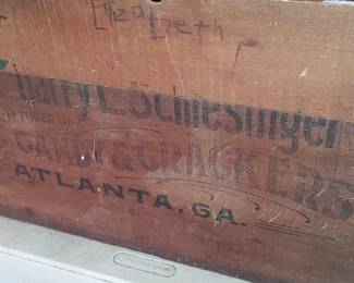Wooden candy and cracker shipping crate Atlanta Georgia