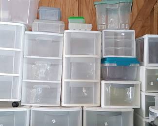 storage containers in the garage