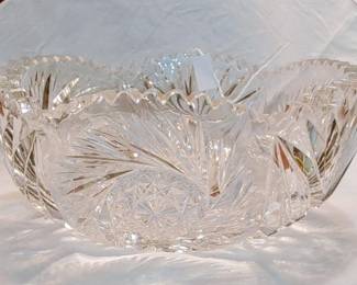 American brilliant cut glass bowl