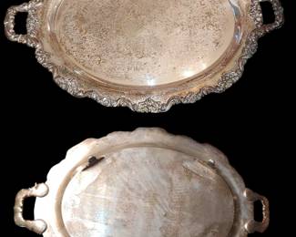 Massive and gorgeous Poole Silver Plated footed serving tray