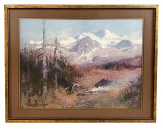 Scenic Mountainous Framed Print