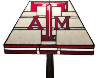Texas A M Style Tiffany Table Lamp