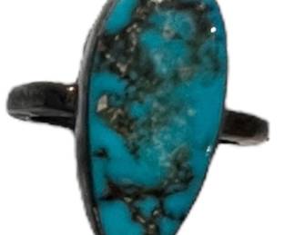 Turquoise and 925 Sterling Silver Ring
