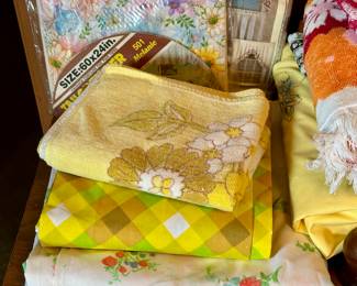 Vintage sheets and towels