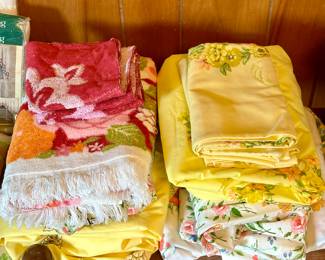 Vintage towels and sheets