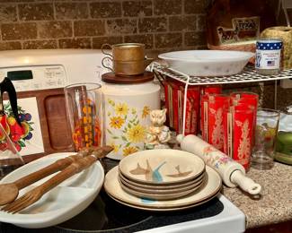 Vintage kitchenware and dishware