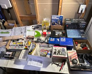 MODEL PLANE ENGINES, CONTROLLERS, PARTS INCLUDING TIRES, PROPELLERS