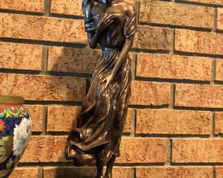 Bronze lady statue