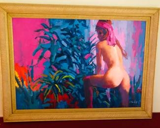 Nicola Simbari original oil painting Eve, large! 