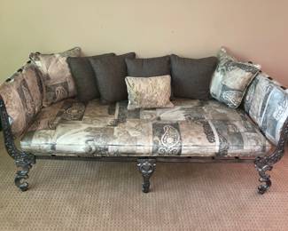 Metal Campaign sofa or day bed 