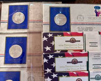 Collectable Silver Rounds - 2004 Presidential Dollar Bills 