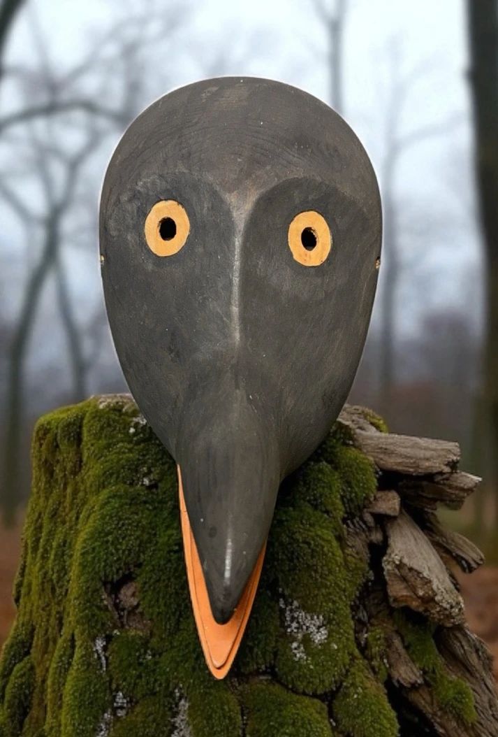 Charlie Mayac, King Island Alaska Carved Wood Mask